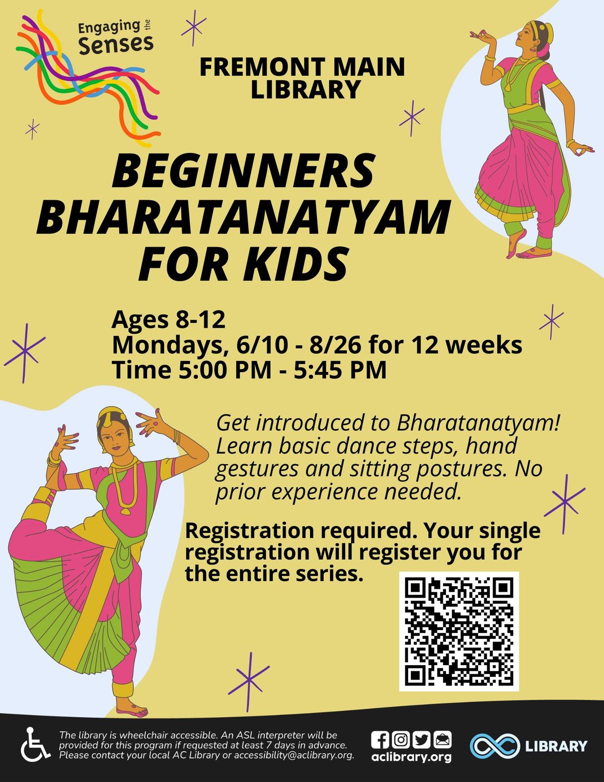 Beginners Bharatanatyam for Kids @ Fremont Main Library