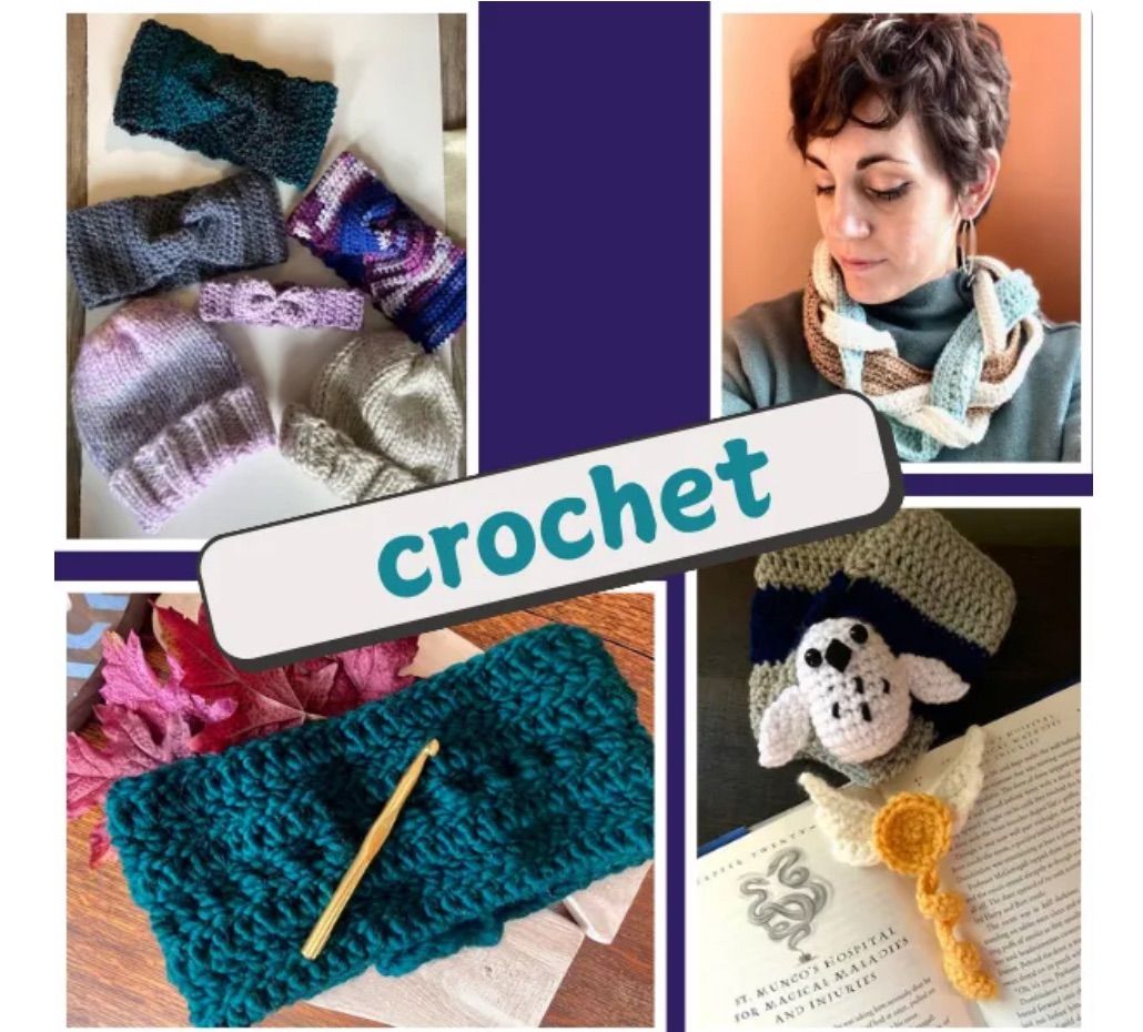 Community Crochet Club \u2013 adult class 4 week session. Tuesdays Jan. 21st \u2013 Feb. 11th. 6-8pm