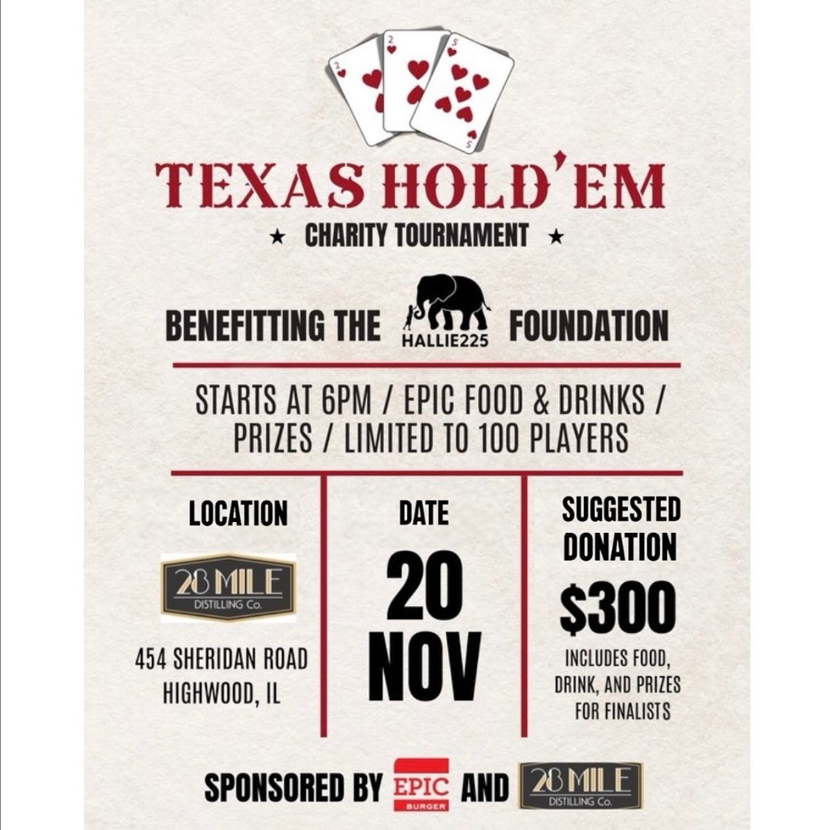 Hallie225 Foundation Charity Poker Night