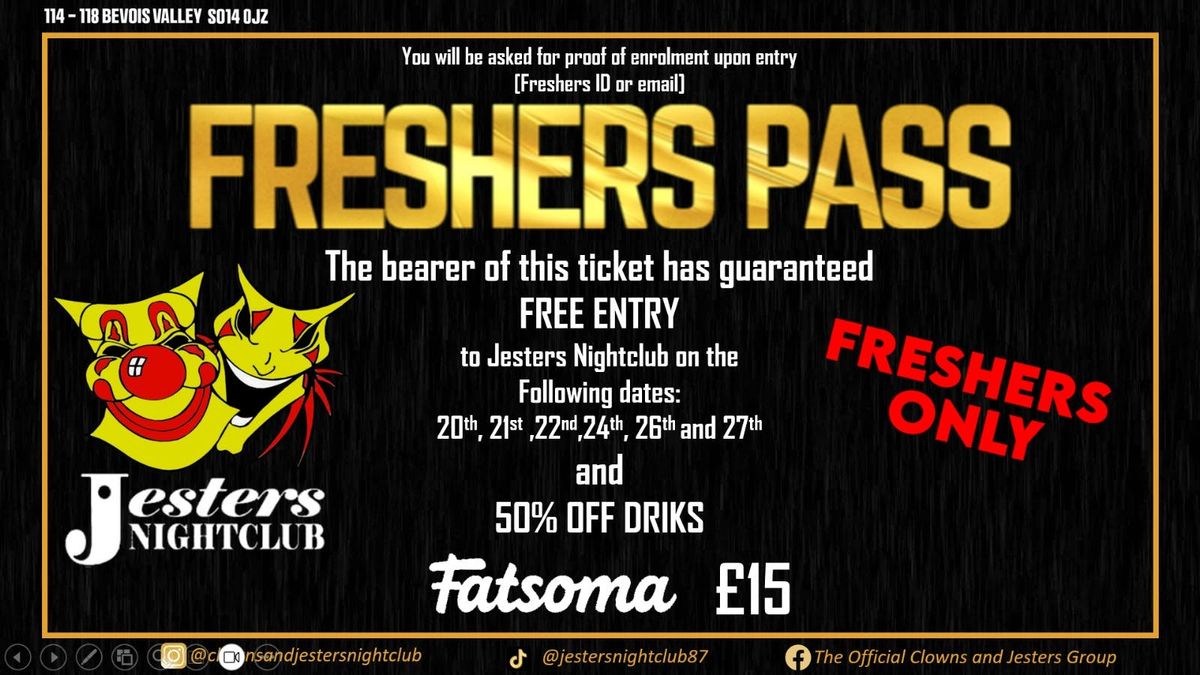 Jesters Freshers Pass