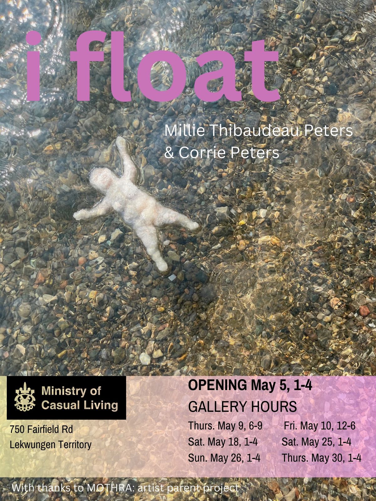 i float: MoCL Hallway Gallery Exhibition by Millie Thibaudeau Peters & Corrie Peters