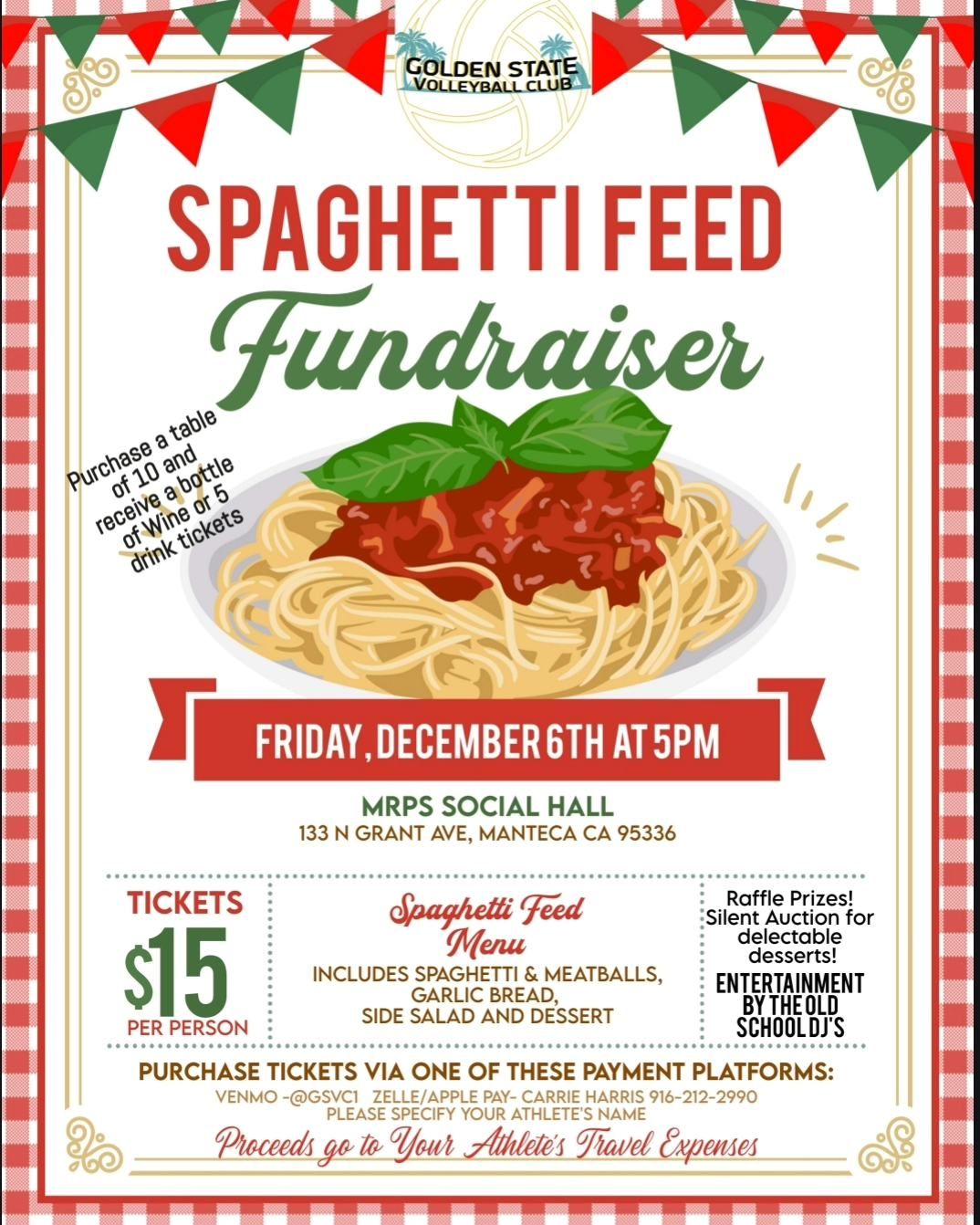 Spaghetti Feed Fundraiser