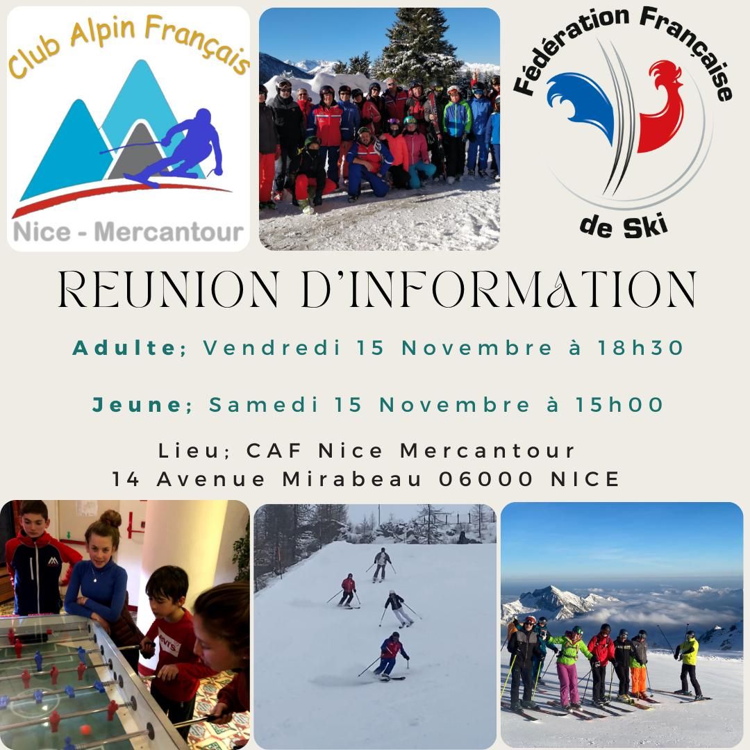 reunion d'information ski alpin adulte