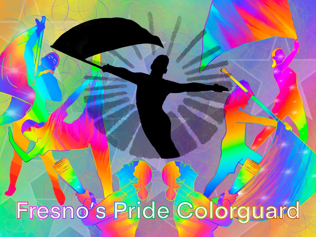 Fresno Pride Colorguard at 34th Fresno Annual Rainbow Pride Parade and Festival
