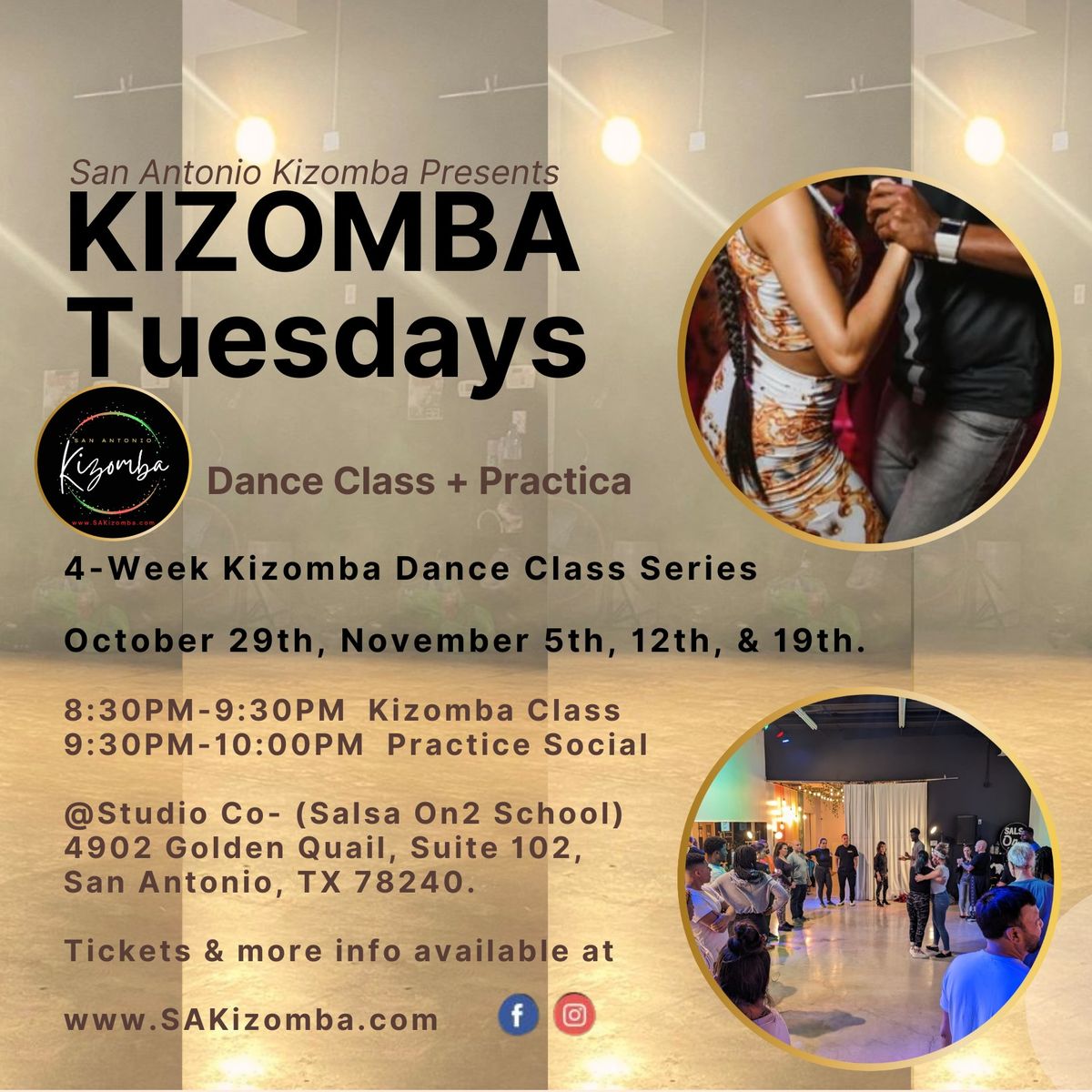 SA Kizomba Tuesdays (Dance Class + Practica)