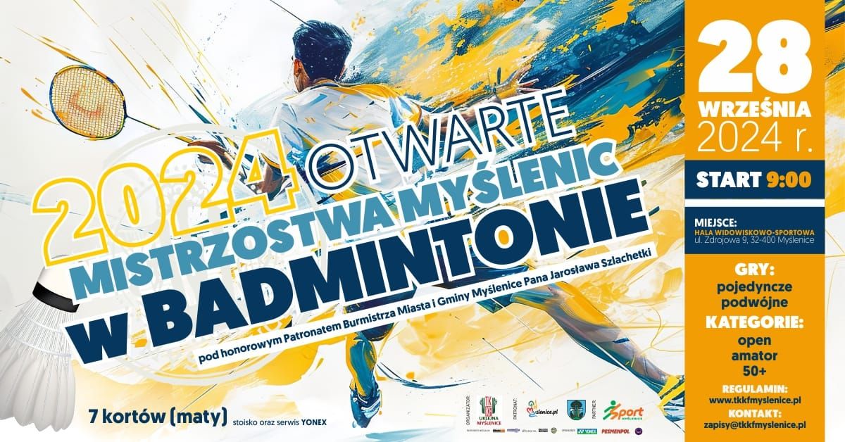 Otwarte Mistrzostwa My\u015blenic w Badmintonie 2024