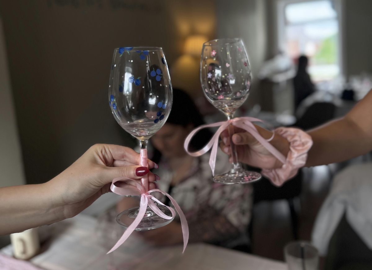 Paint and Sip - Wine Glass Painting