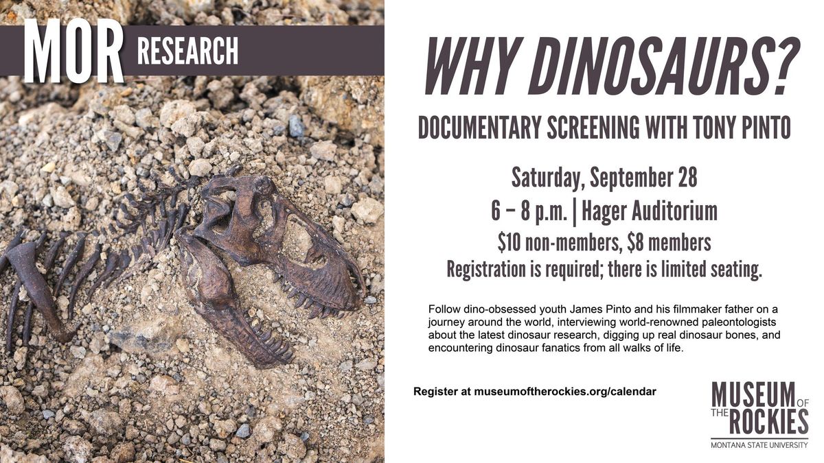 WHY DINOSAURS? Documentary screening with Tony Pinto