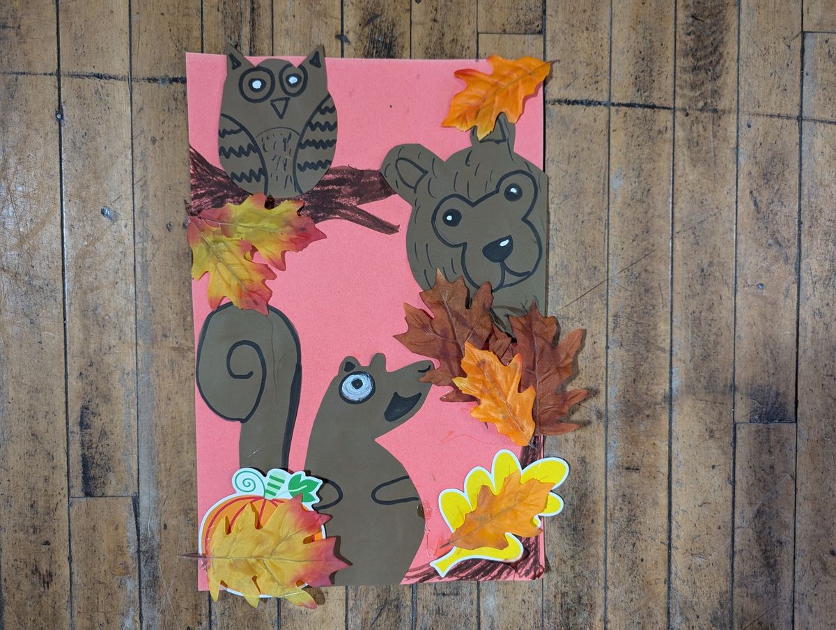 Homeschool Autumn Animals Mixed Media