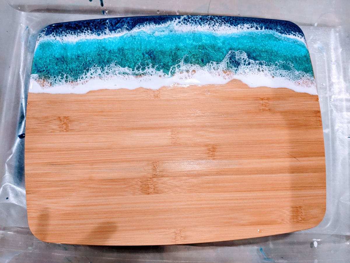 RESIN ART 'MAKIN' WAVES'-CAPE CORAL FL-CORK SOAKERS DECK & WINE BAR 