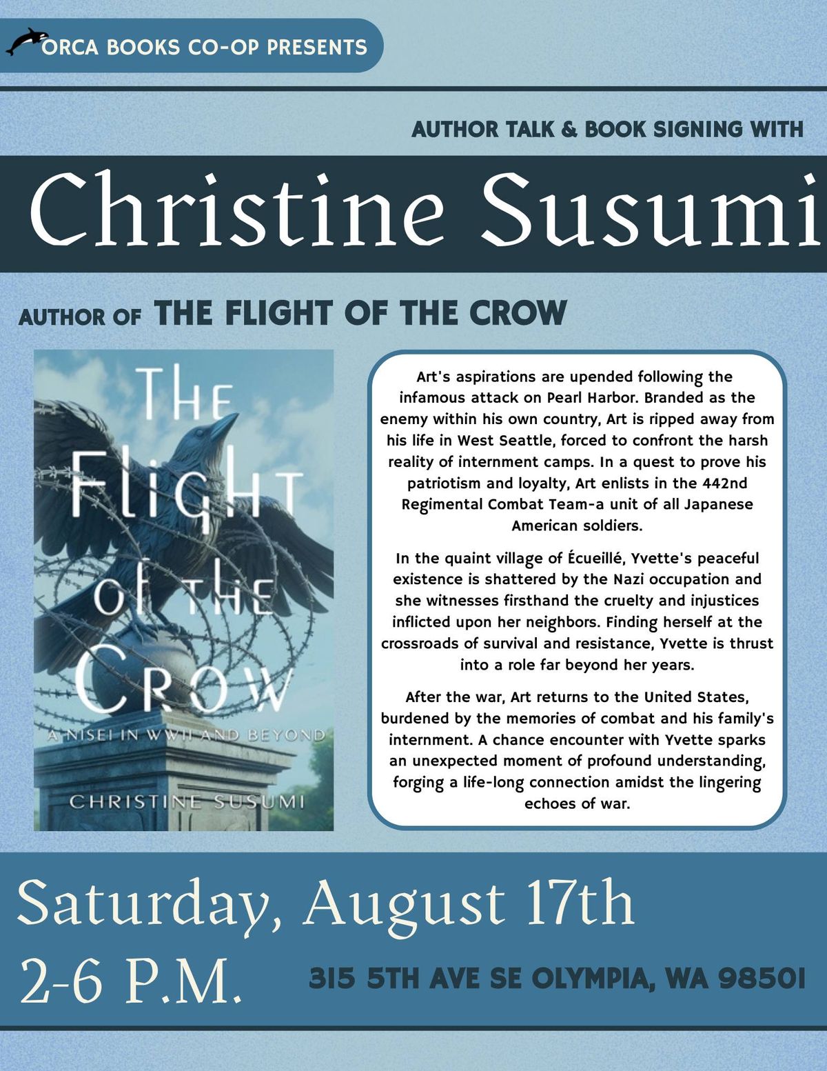 Author Talk and Signing with Christine Susumi