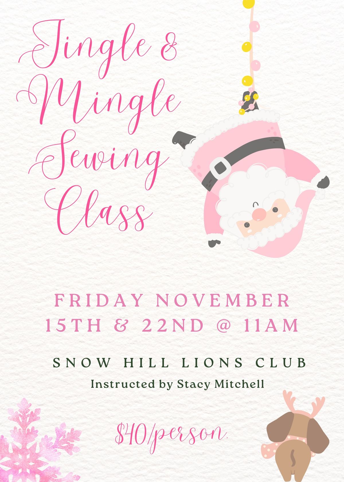 Jingle & Mingle Sewing Class 