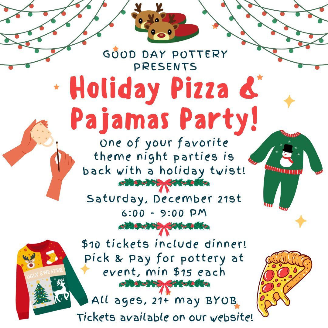 Holiday Pizza & Pajamas Painting Party!