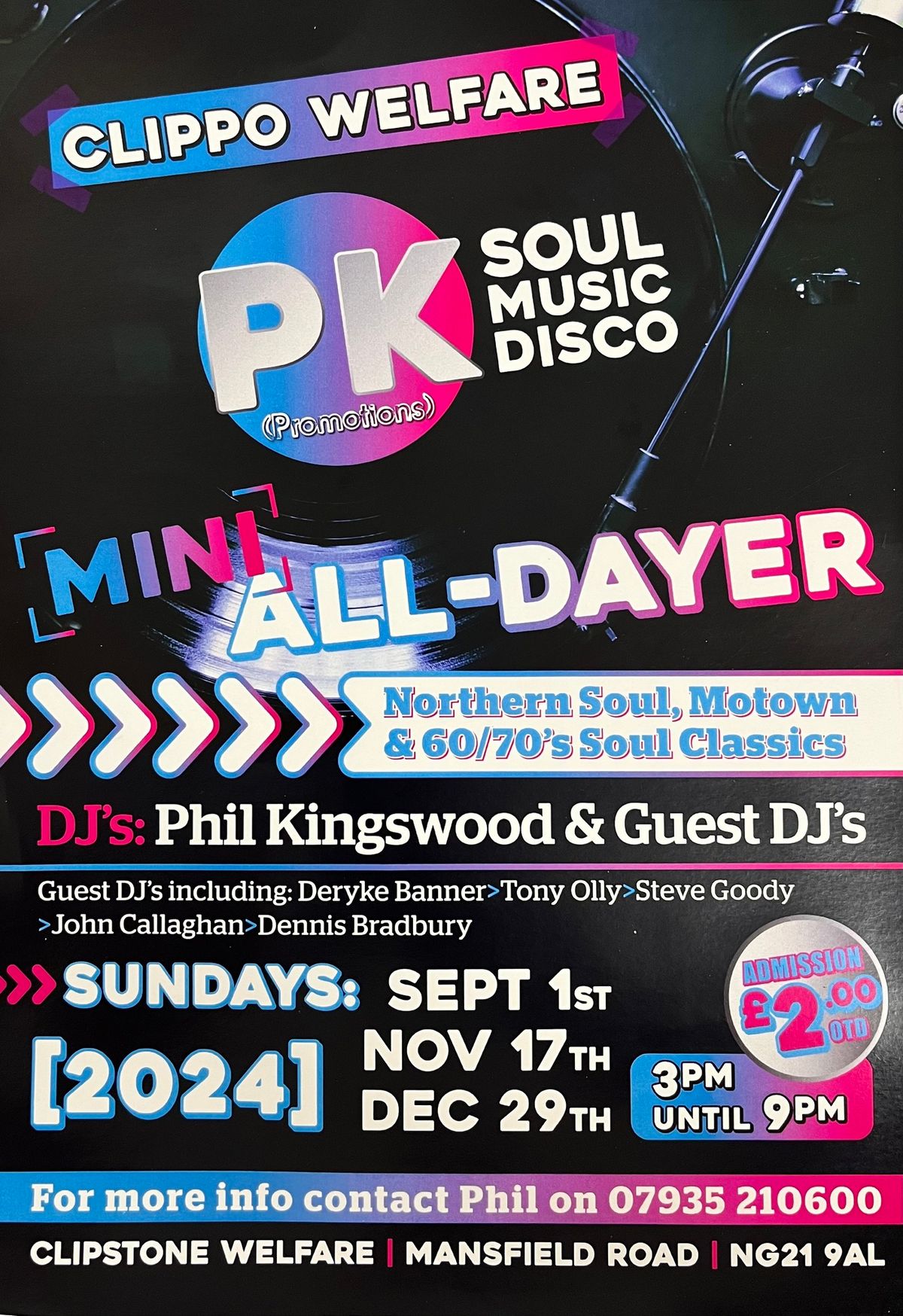 Sunday Soul on Tour with Dj Phil Kingswood 