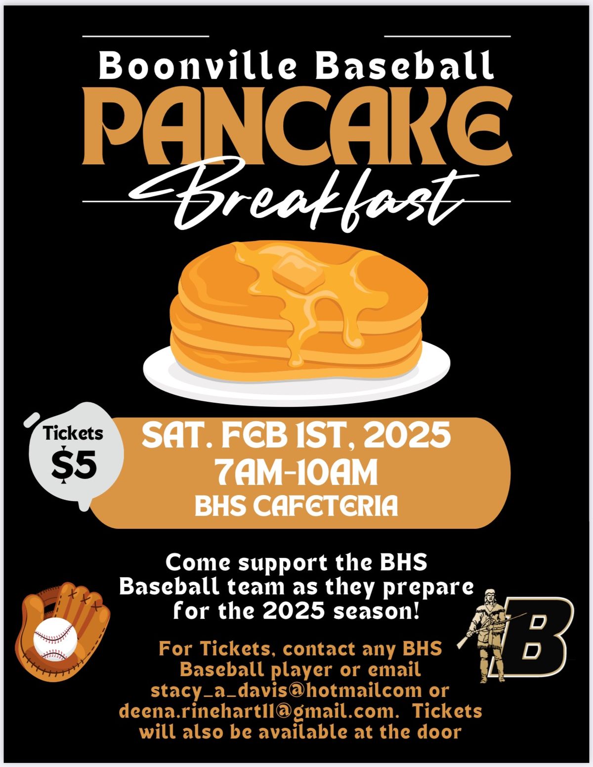 Boonville Baseball Pancake Breakfast