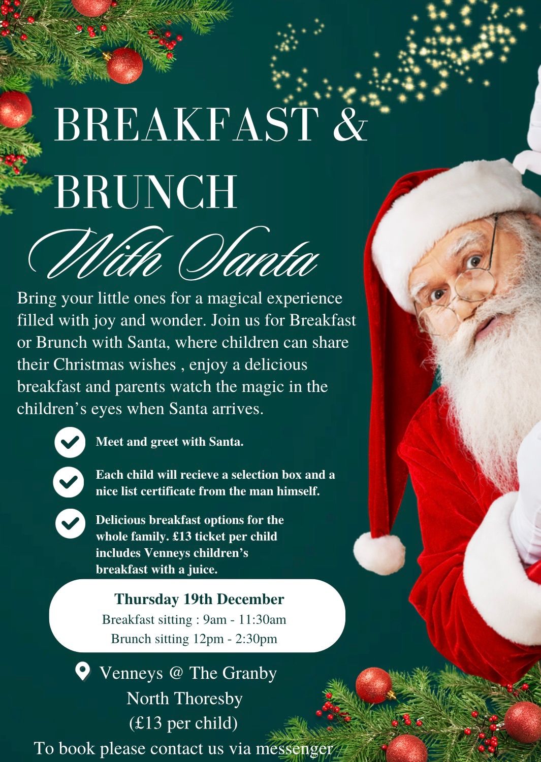 Venneys Breakfast & Brunch with Santa