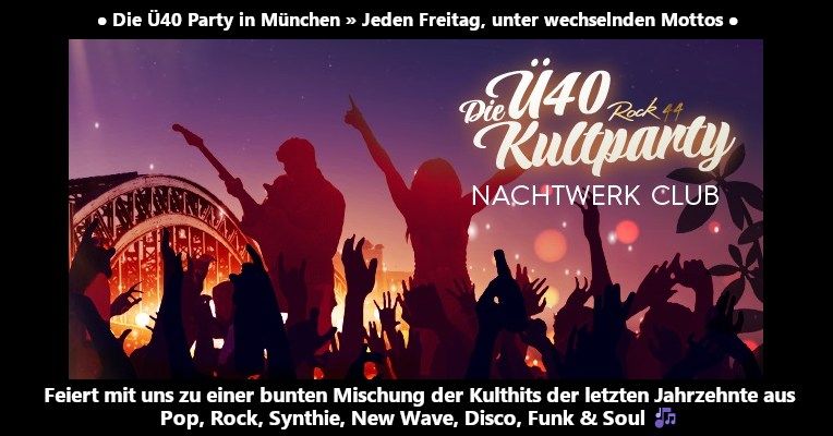 Rock44 \u27a4\u00b0\u00b0FOREVER YOUNG\u00b0\u00b0\u00bb Die gro\u00dfe \u00dc40 KULTPARTY mit den Kulthits der letzten Jahrzehnte\ud83d\udc83\ud83d\udd7a\ud83e\udd38\ud83c\udf79\ud83c\udf7b