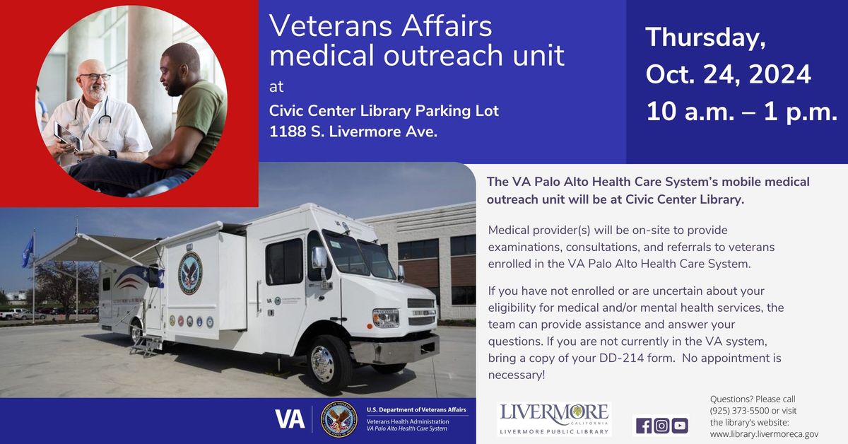 VA Mobile Medical Outreach Unit at Civic Center Library Parking Lot 