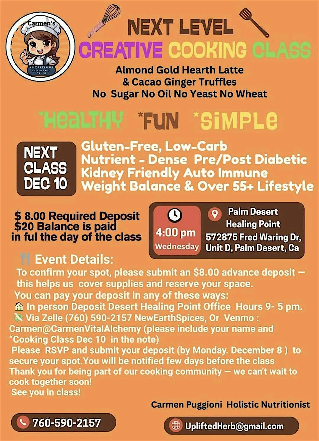 Next level cooking class