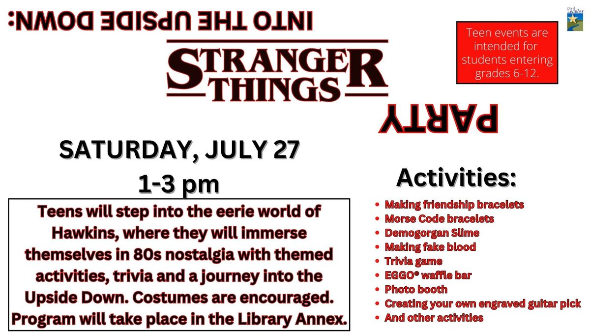 Teen Stranger Things Party