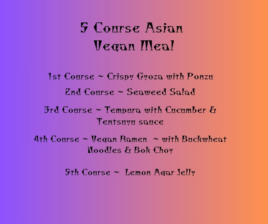 Fall Solstice\/Mabon Celebration ~ Vegan 5 course meal and entertainment  $50 per person