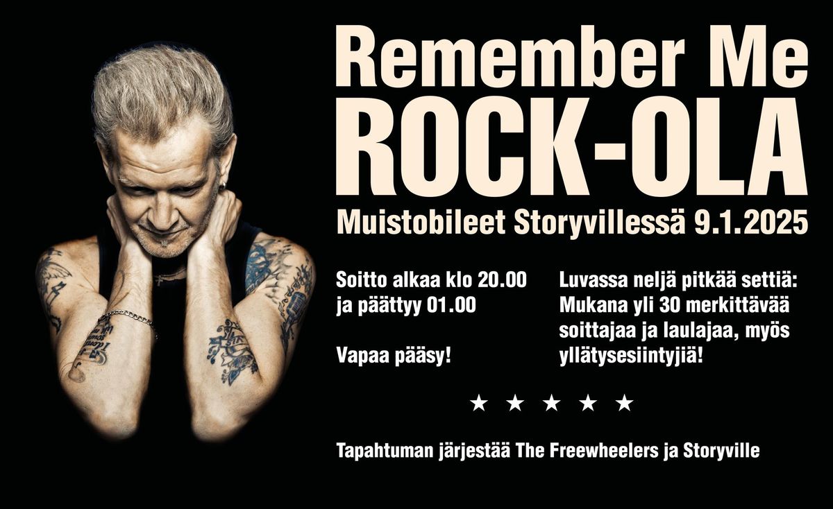 Remember Me ROCK-OLA Muistobileet @ Storyville