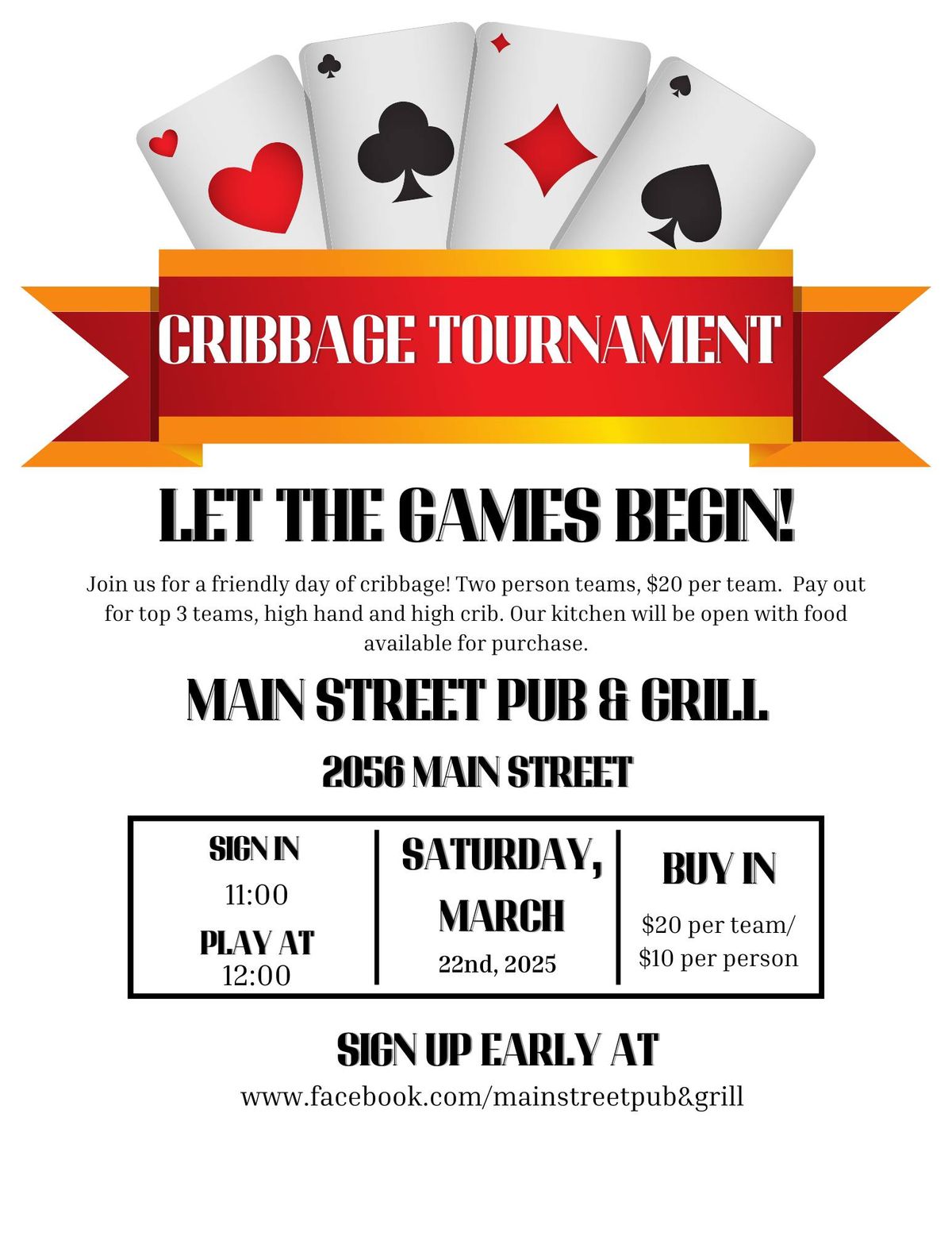 March Cribbage Tournament