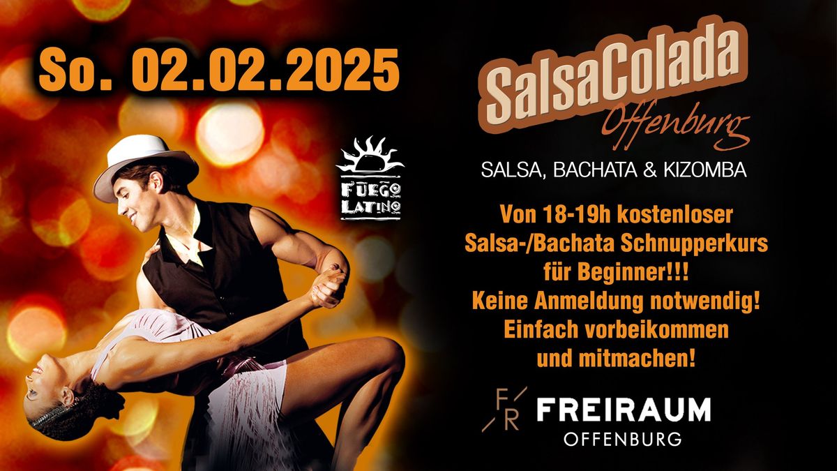 Kostenloser Salsa-Bachata Schnupperkurs f\u00fcr Beginner im FREIRAUM Offenburg