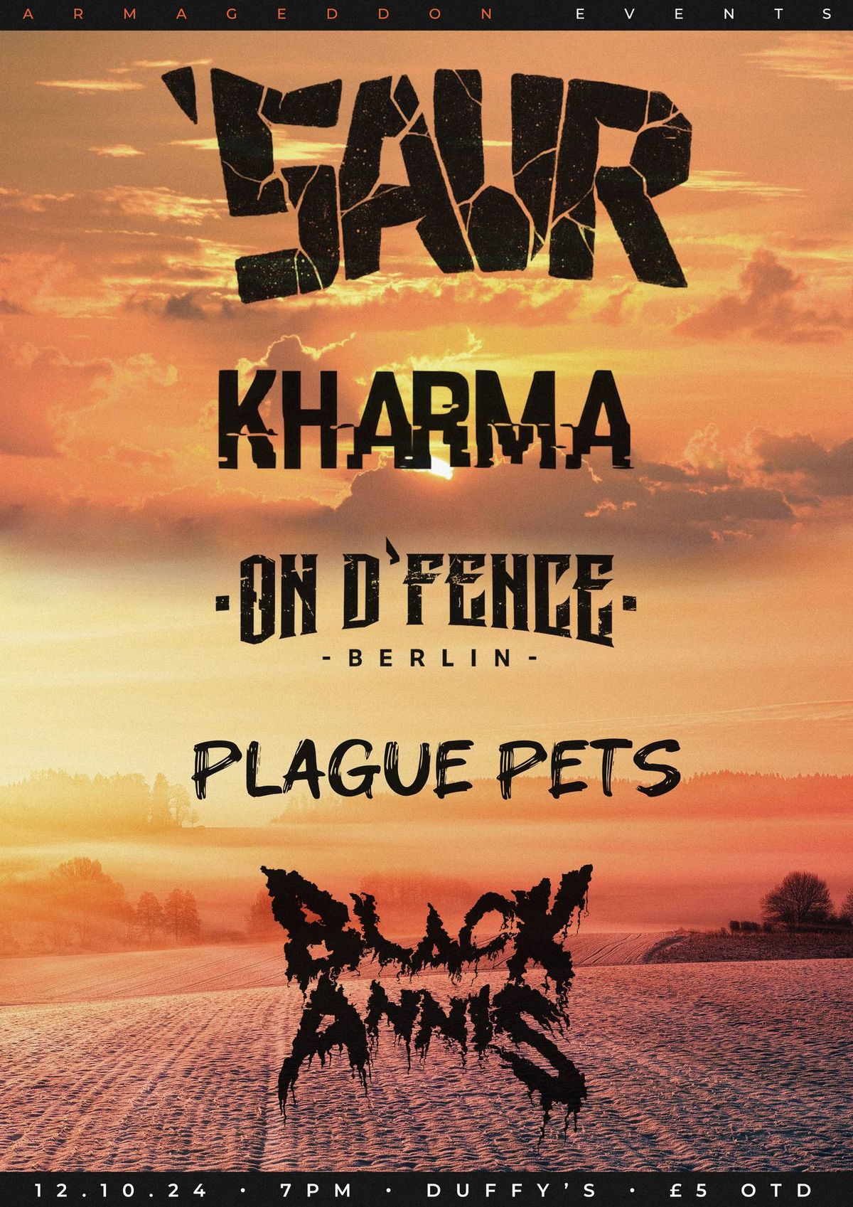 SAUR \/\/ Kharma \/\/ On D'Fence (Berlin) \/\/ Plague Pets (Berlin)  \/\/ Black Annis