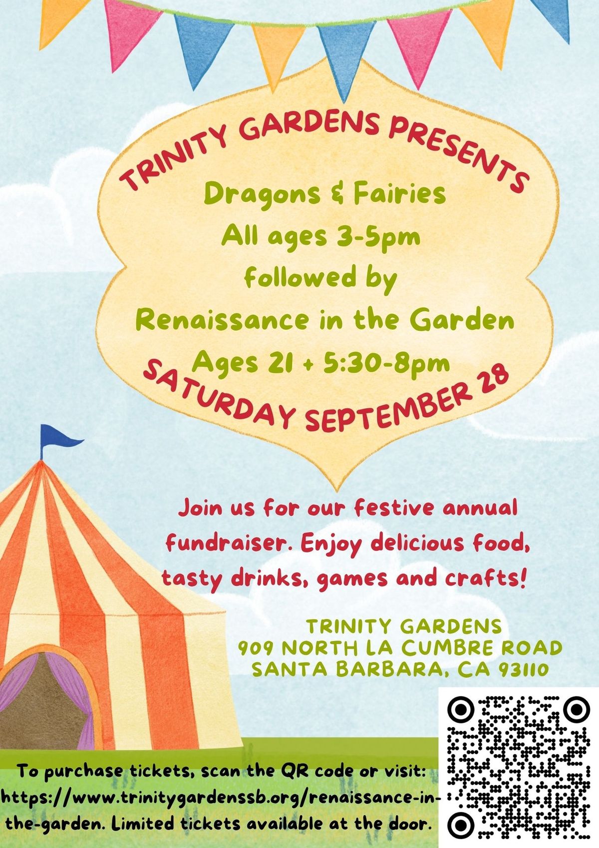 Trinity Gardens Annual Fundraiser- Dragons & Fairies followed by Renaissance in the Garden