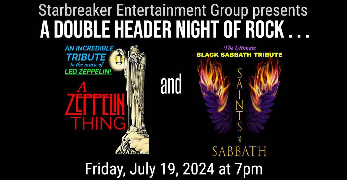 A Double Header Night of Rock: Tributes to Led Zeppelin and Black Sabbath