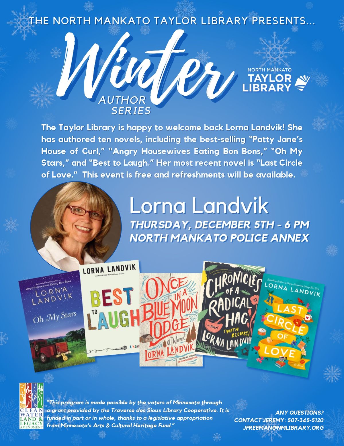 Lorna Landvik Author Visit