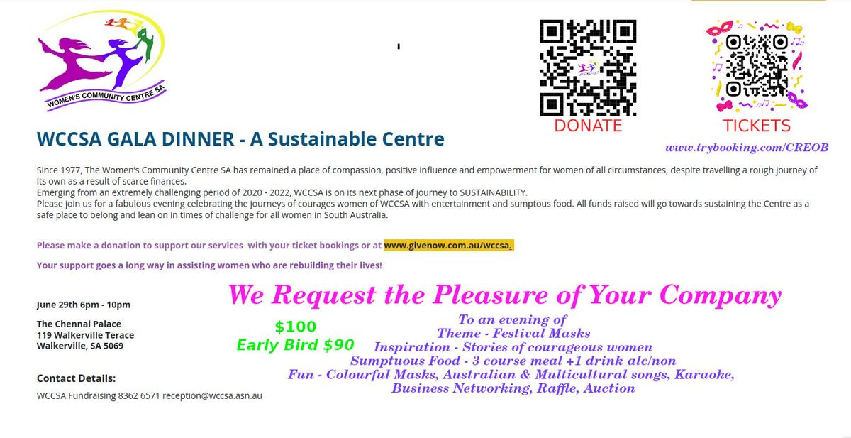 WCCSA GALA DINNER - A Sustainable Centre