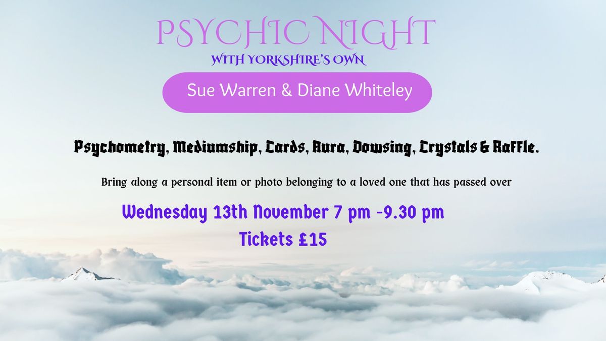 Psychic Night with Sue Warren & Diane Whiteley