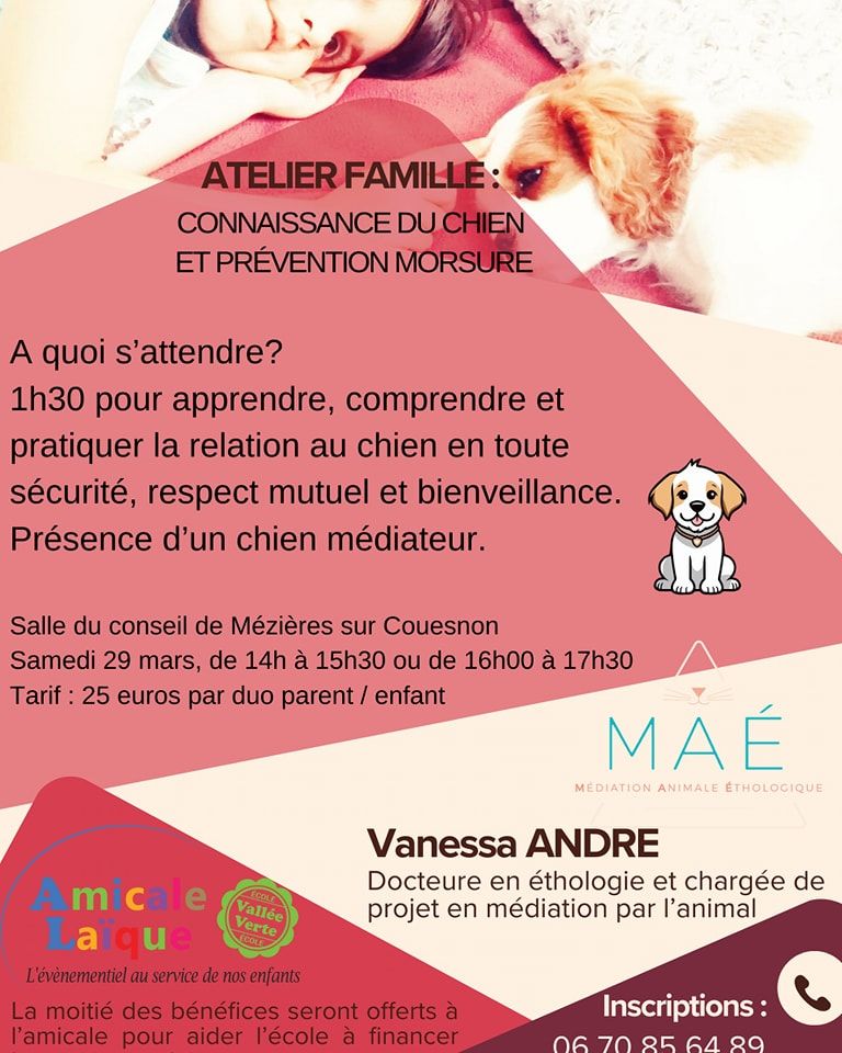 Atelier famille : connaissance du chien et pr\u00e9vention morsure