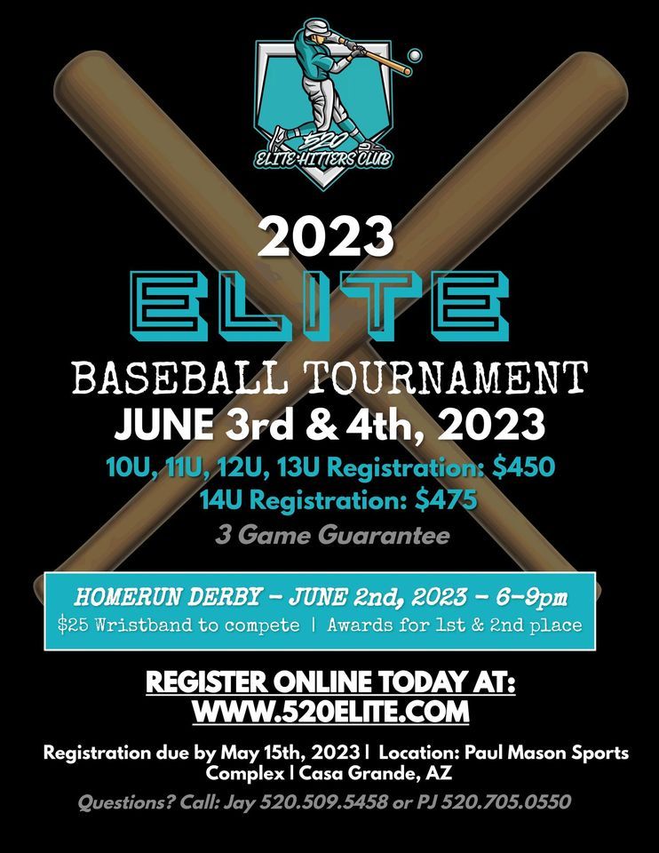 2025 ELITE Baseball Tournament , Paul Mason Sports Complex, Casa Grande