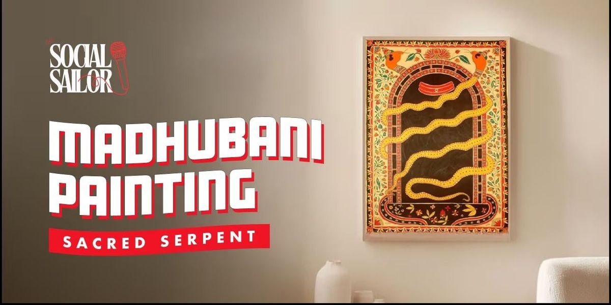 Sacred Serpent Madhubani - Pune
