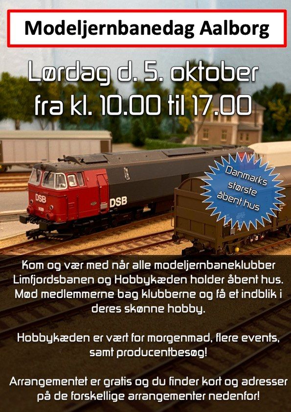 Modeljernbanedag Aalborg, l\u00f8rdag d. 5. oktober 