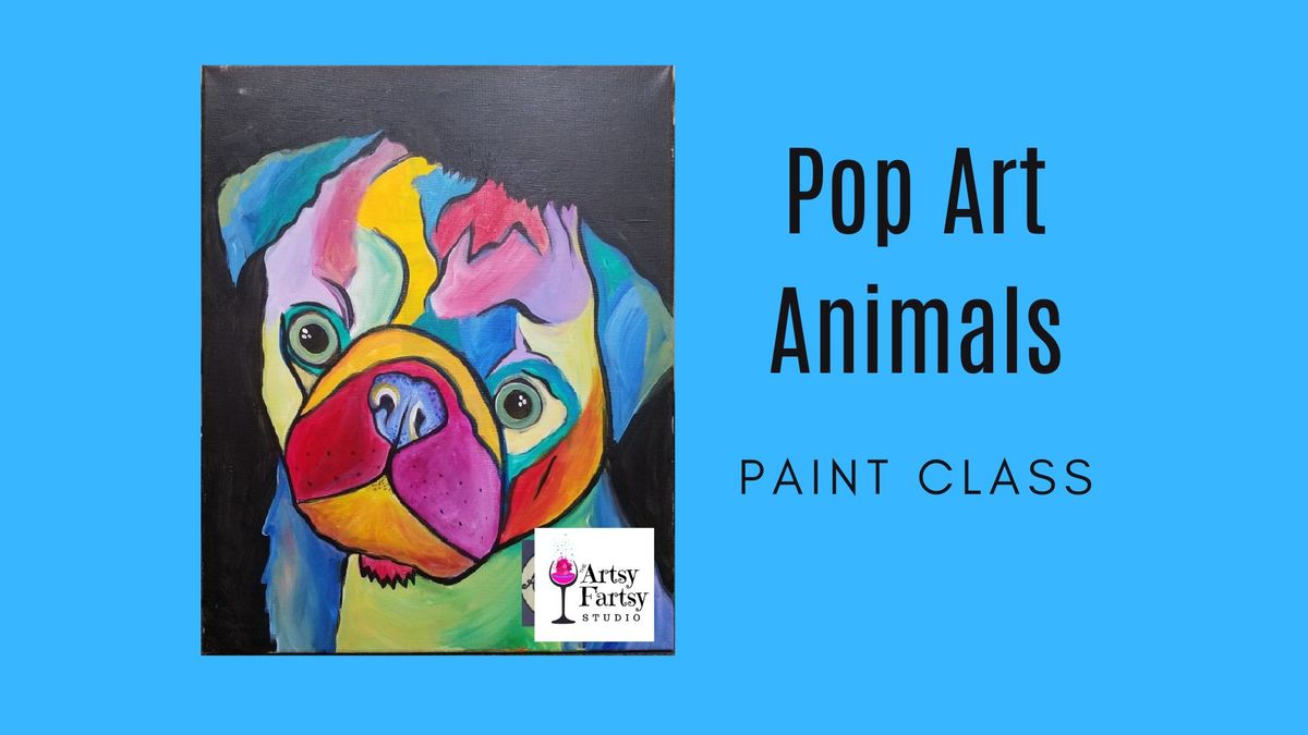 Pop Art Pets & Animals BYOB Paint Event at Artsy Fartsy