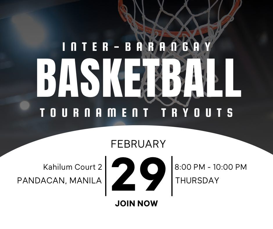 Barangay 875 Inter-Barangay Basketball Tournament Tryouts