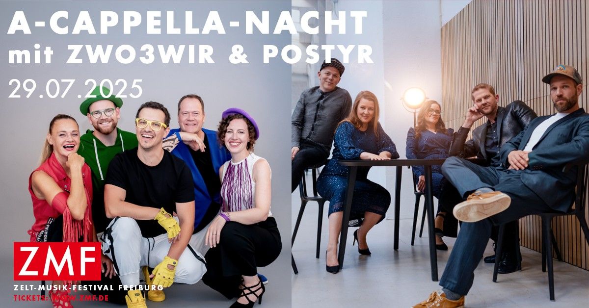 A-CAPPELLA-NACHT mit POSTYR & ZWO3WIR | ZMF Freiburg