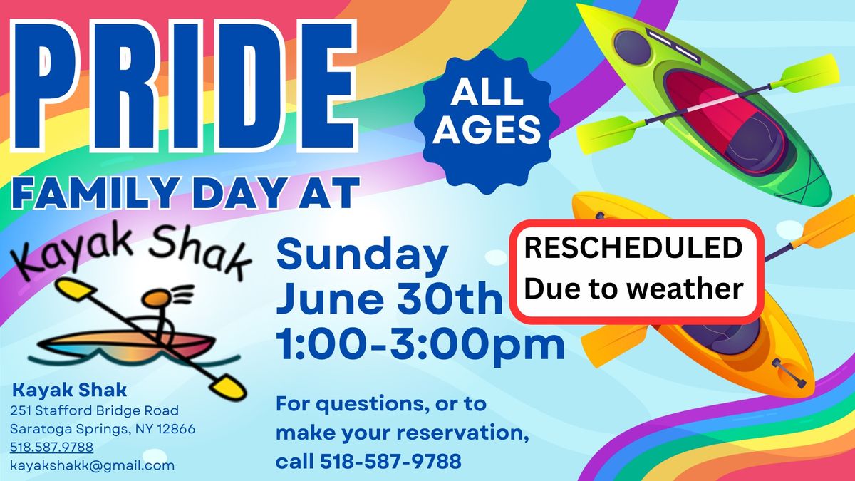 Pride Family Day at Kayak Shak