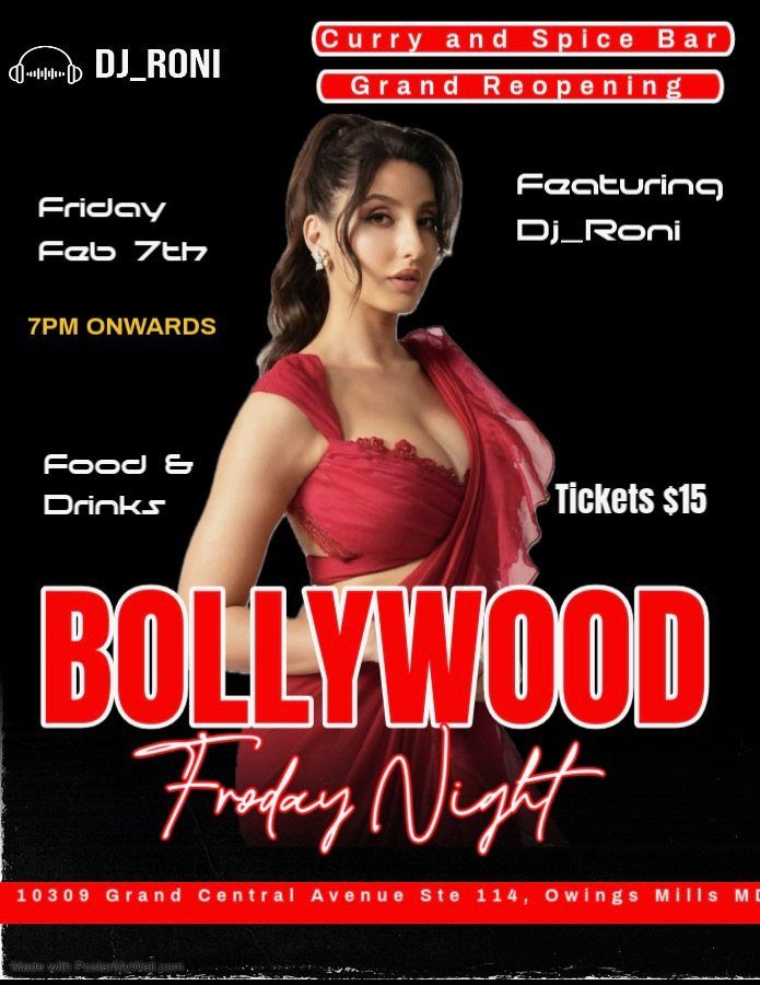 Bollywood-themed evening with The_dj_roni!