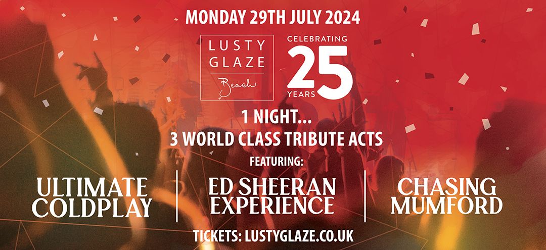 25th Anniversary Concert | Lusty Glaze Beach | Ultimate Coldplay, Chasing Mumford & Ed Sheeran exp.