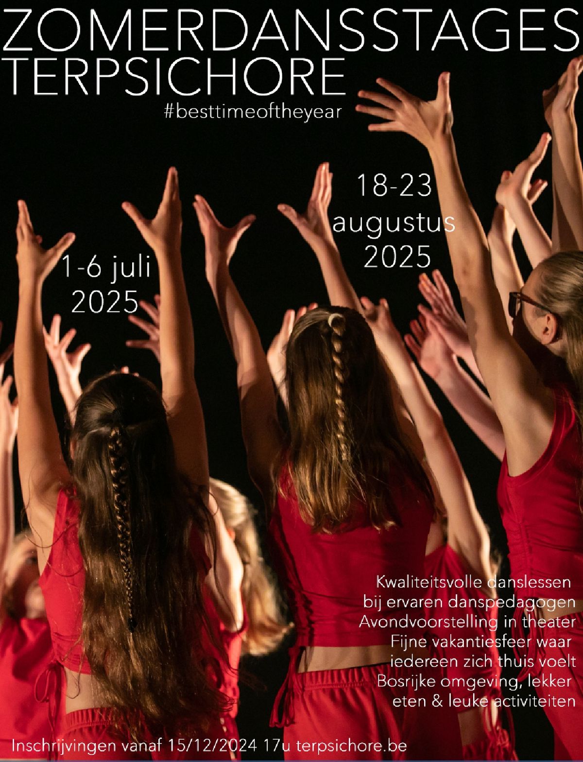 Zomerdansstage TERPSICHORE 1-6 juli 2025 VOLZET!