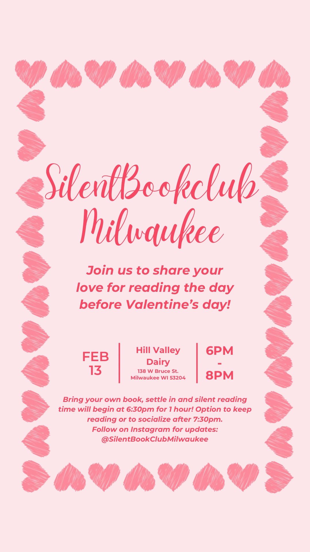 Silent Book Club Milwaukee @ Hill Valley Dairy