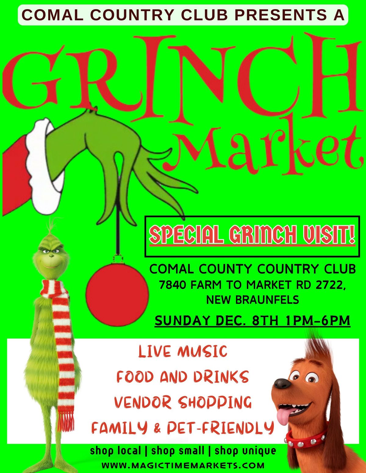 Grinch Market at Comal Country Club