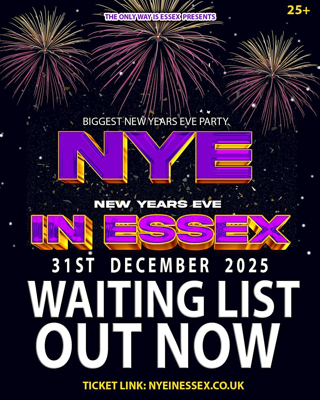 NYE IN ESSEX - THE BIGGEST NYE PARTY