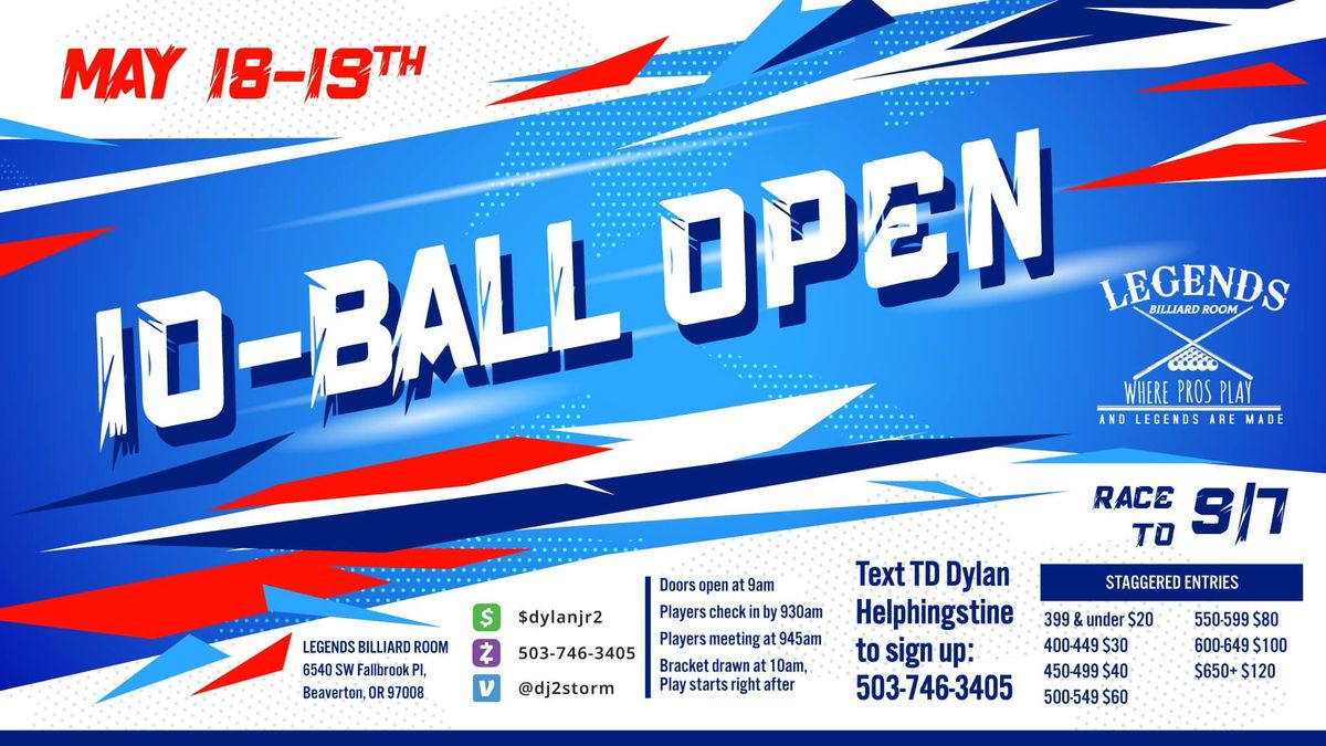 10-Ball Open hosted by Dylan Helphingstine