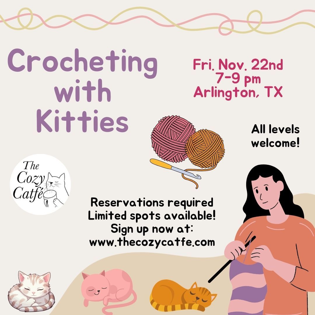 Crocheting with kitties 